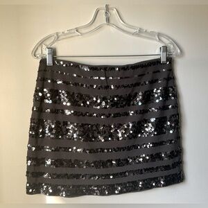 Express Black Sequin Mini Skirt – Party, Holiday, Clubwear (Size S)